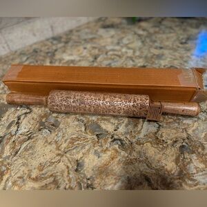 Globe In Brown Rolling Pin